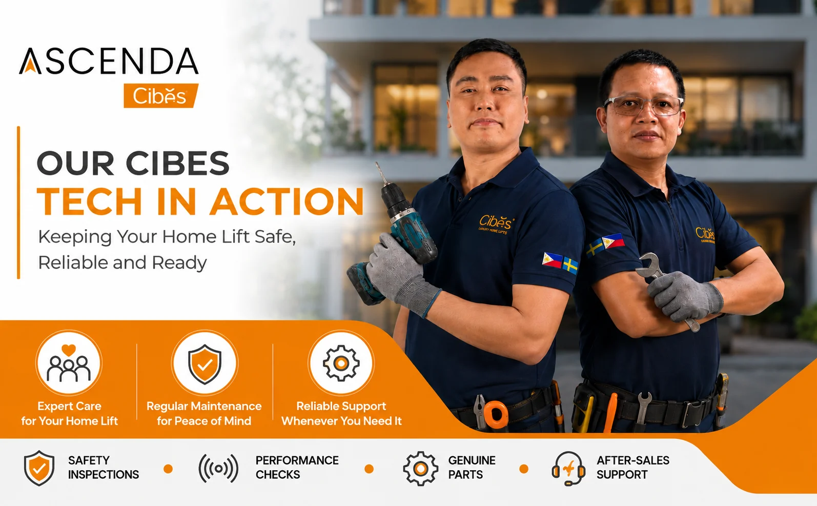 Ascenda by Cibes home elevator maintenance